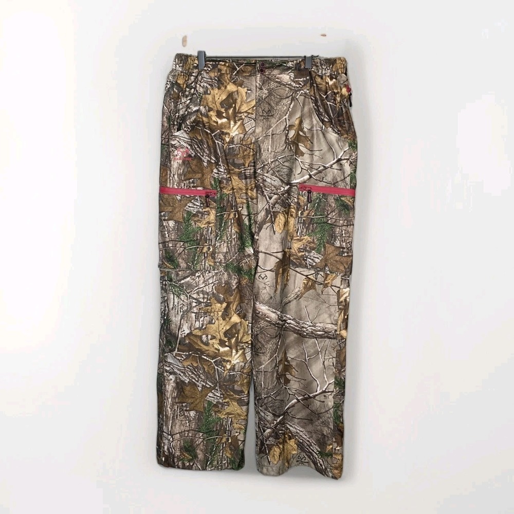 Realtree Xtra Men's Camo Scent Control‎ Pants Cargo Zip Pockets Size L EUC